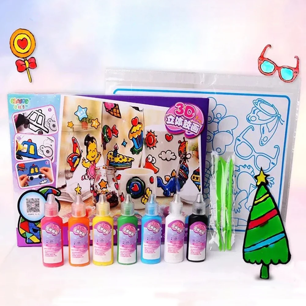 DIY Drawing Toys Kids Cartoon Glue Tempera Painting 3D Stickers for kindergarten Craft Educational Interactive Toys for Children
DIY Drawing Toys Kids Cartoon Glue Tempera Painting 3D Stickers for kindergarten Craft Educational Interactive Toys for Children