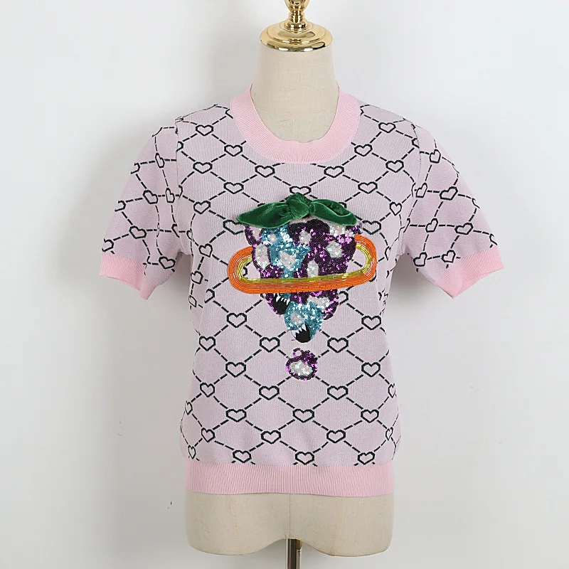 Knitted Sweater Pullovers Women Casual O-Neck Short Sleeve Sequined Bow Plaid Vintage Top Korean Fashion Traf Y2k Clothes Jumper
Knitted Sweater Pullovers Women Casual O-Neck Short Sleeve Sequined Bow Plaid Vintage Top Korean Fashion Traf Y2k Clothes Jumper