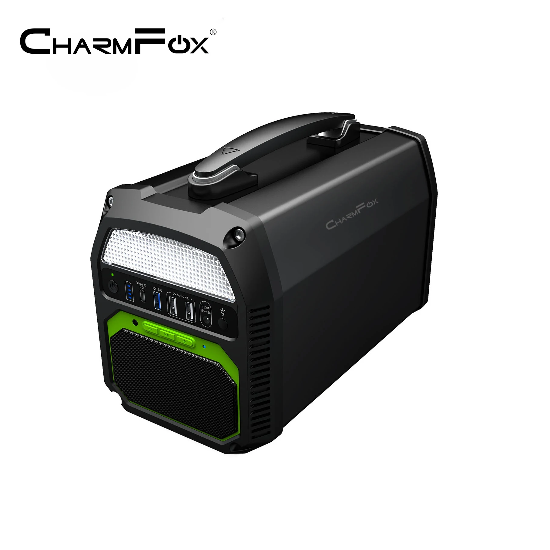 CHARMFOX 500W portable power station 124800mah lithium battery and solar mobile power portable generator battery station
CHARMFOX 500W portable power station 124800mah lithium battery and solar mobile power portable generator battery station
