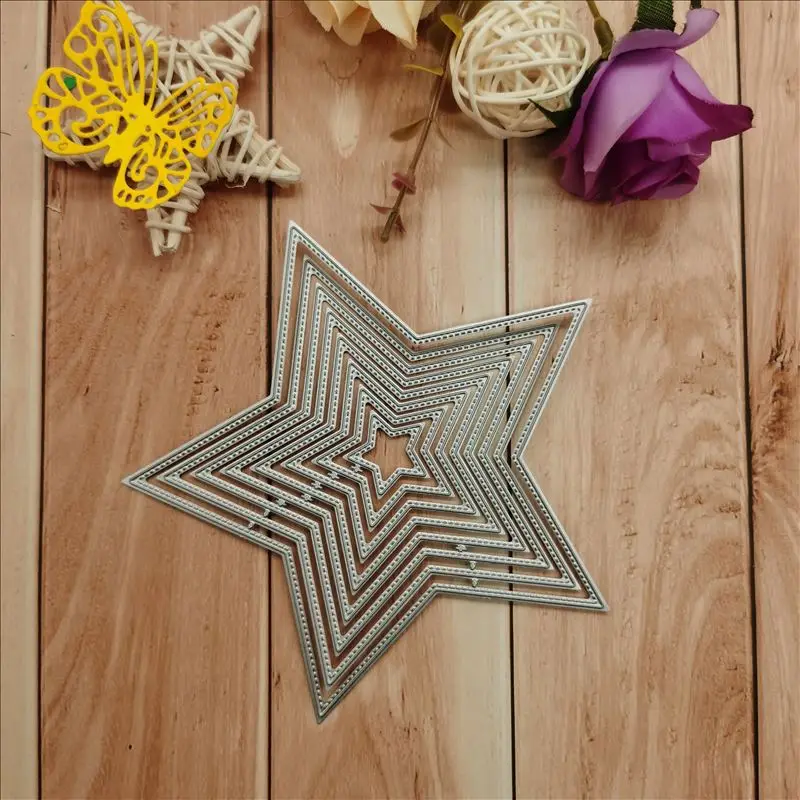 Pentagram background card Metal Cutting Dies for DIY Scrapbooking Album Paper Cards Decorative Crafts Embossing Die Cuts
Pentagram background card Metal Cutting Dies for DIY Scrapbooking Album Paper Cards Decorative Crafts Embossing Die Cuts
