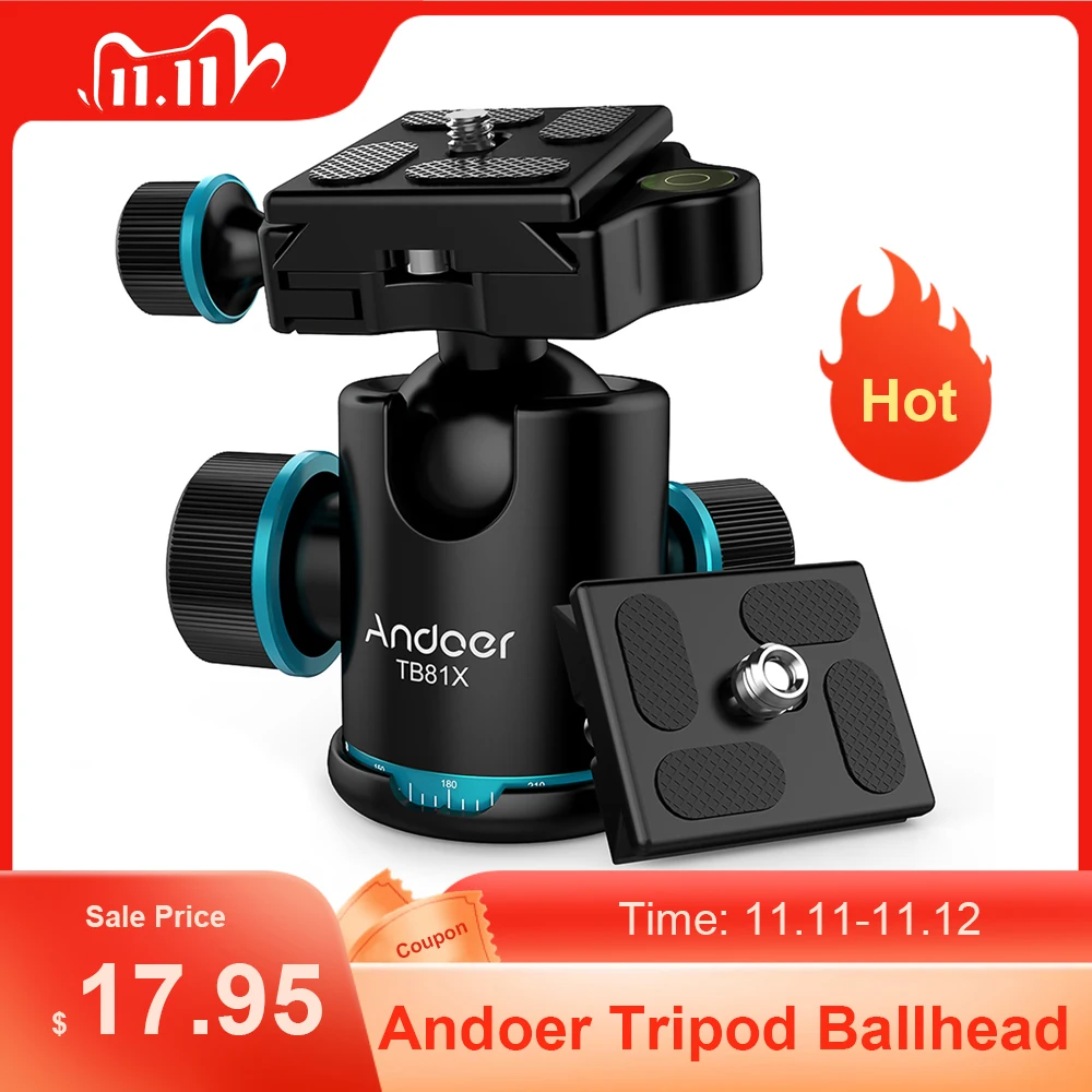 Шаровая Головка для штатива Andoer TB81X, вращающаяся на 360 градусов панорамная шаровая Головка для штатива, монопода, слайдера, DSLRs с переходника...
Шаровая Головка для штатива Andoer TB81X, вращающаяся на 360 градусов панорамная шаровая Головка для штатива, монопода, слайдера, DSLRs с переходника...