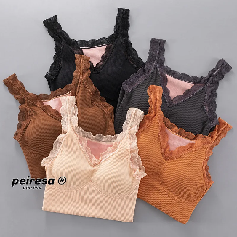 PEIRESA-Women 'S Plus Size Thermal Vest Women 'S Lace Strap Underwear Thickened Fleece-Lined SexyTank Tops Autumn/Winter 2021
PEIRESA-Women 'S Plus Size Thermal Vest Women 'S Lace Strap Underwear Thickened Fleece-Lined SexyTank Tops Autumn/Winter 2021