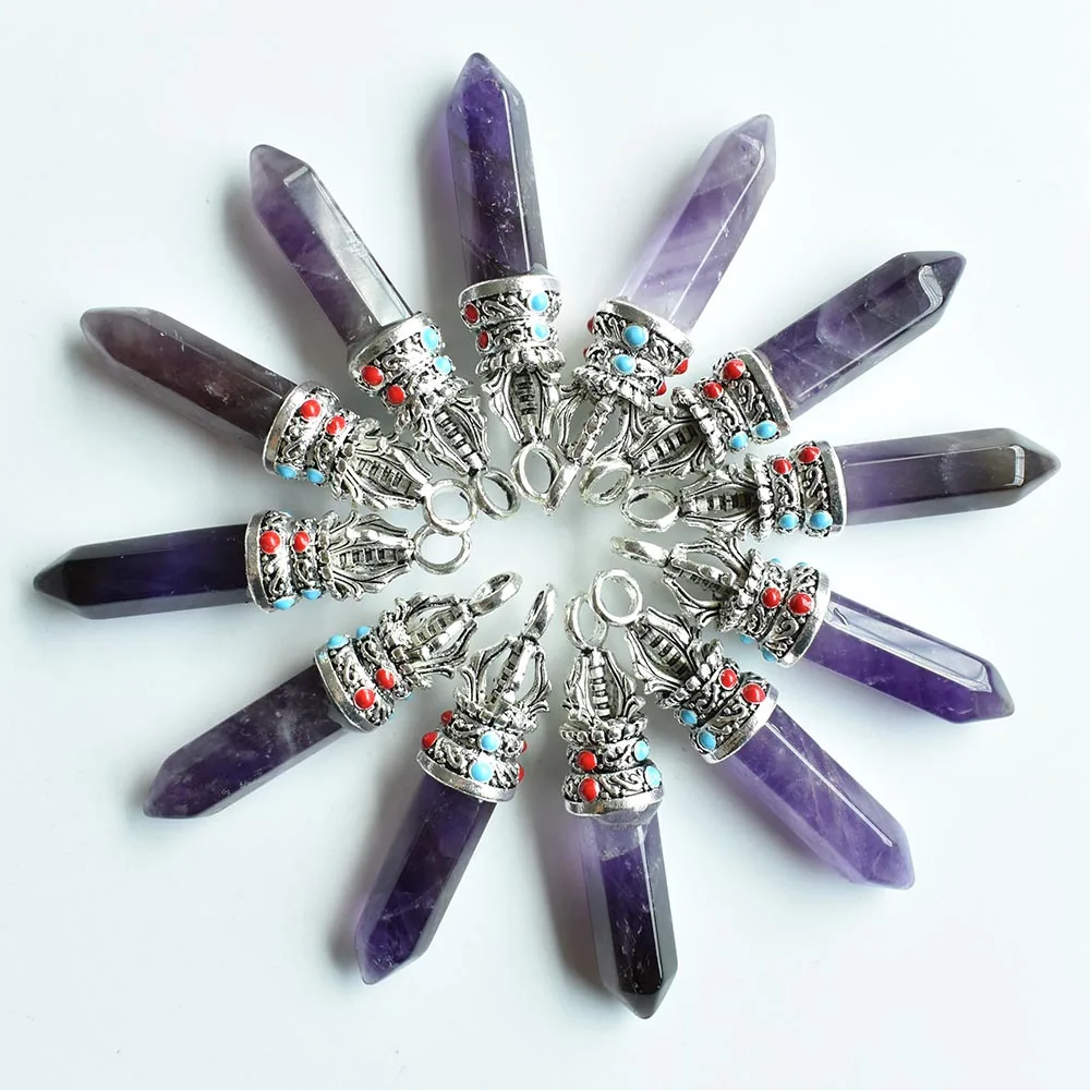 Wholesale 12pcs/lot new fashion good quality natural stone amethystspillar charms Pendants for jewelry marking free shipping
Wholesale 12pcs/lot new fashion good quality natural stone amethystspillar charms Pendants for jewelry marking free shipping