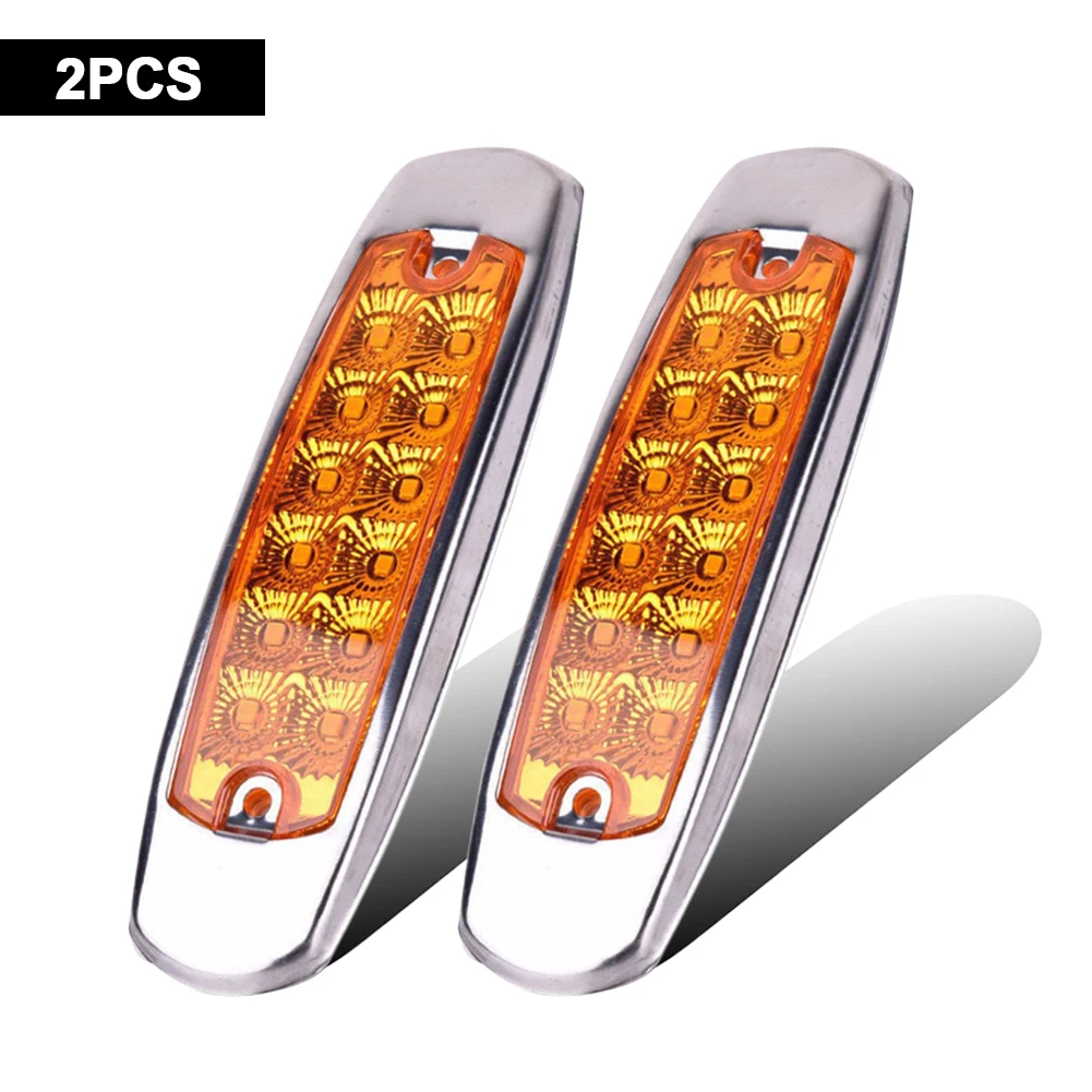 2PCS 12V 12LED Sealed Side Marker Lights Clearance Lamp Red Amber White Trailer Truck Turn Signal Light Waterproof Led Car Lamp
2PCS 12V 12LED Sealed Side Marker Lights Clearance Lamp Red Amber White Trailer Truck Turn Signal Light Waterproof Led Car Lamp