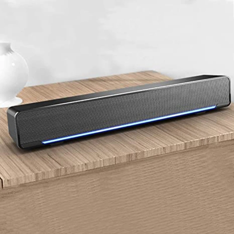 Upgrade USB Powered PC Sound Bar Multimedia Small Speaker Computer Stereo Speaker with Adjustable Bass Ports E1PF
Upgrade USB Powered PC Sound Bar Multimedia Small Speaker Computer Stereo Speaker with Adjustable Bass Ports E1PF