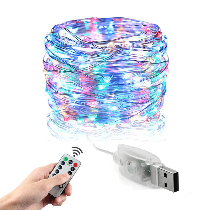 2021 Led String Light 5/10M/20M 50/100/200LED USB Remote Control Lights Fairy garlands Wedding Christmas Holiday Decor lamps
2021 Led String Light 5/10M/20M 50/100/200LED USB Remote Control Lights Fairy garlands Wedding Christmas Holiday Decor lamps
