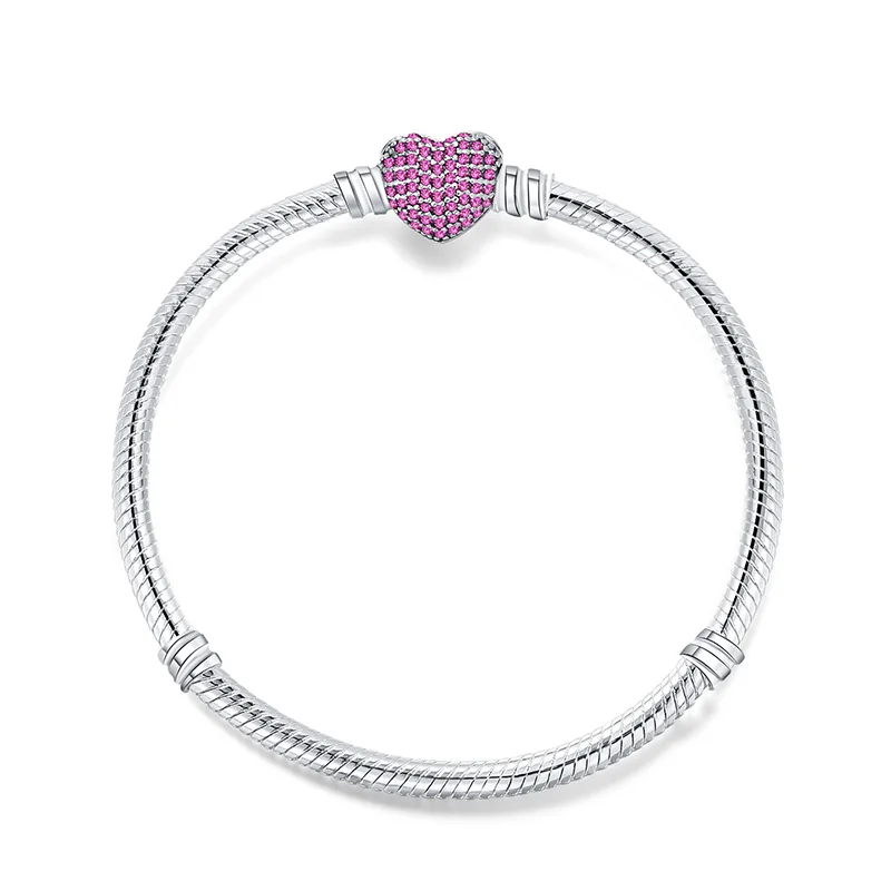 Silver Color Heart Shape Blue Pink Diy Snake Basic Chain Love Crystal Bracelets For Women Jewelry
Silver Color Heart Shape Blue Pink Diy Snake Basic Chain Love Crystal Bracelets For Women Jewelry