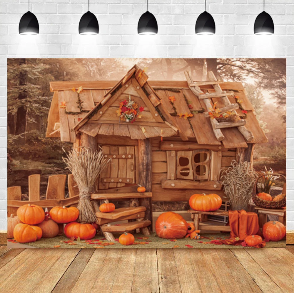 Laeacco Autumn Forest Wooden House Pumpkin Maple Leaf Birthday Portrait Backdrop Photographic Photo Background For Photo Studio
Laeacco Autumn Forest Wooden House Pumpkin Maple Leaf Birthday Portrait Backdrop Photographic Photo Background For Photo Studio