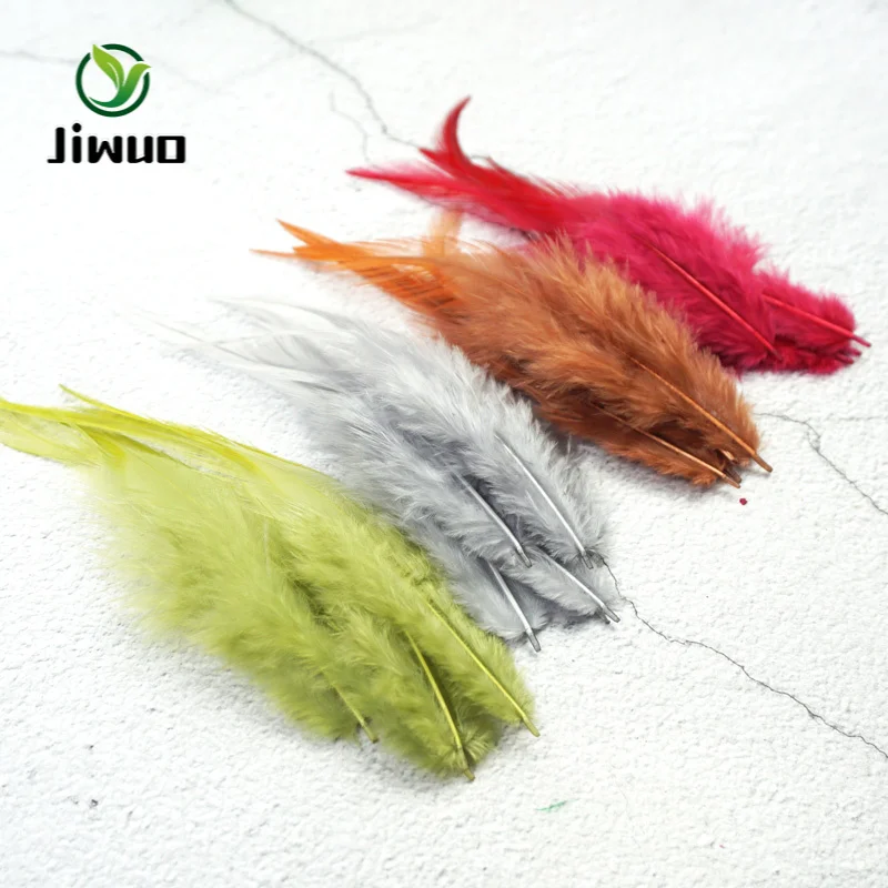 

Jiwuo 50Pcs Natural Fluffy Plumes 7-12cm Turkey Marabou Feather Plume Wedding Dress Jewelry Decor Accessories Chicken Feather