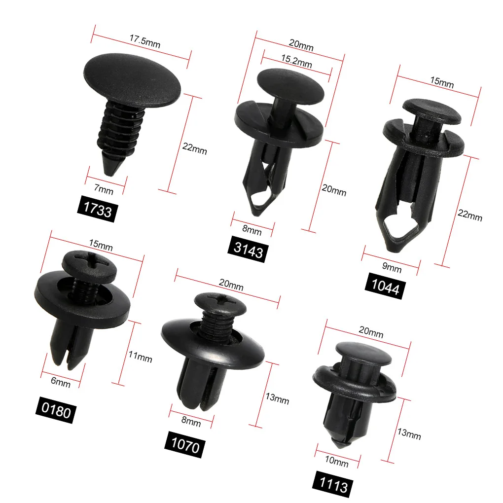 Universal Auto Fastener Clips Plastic Fastener Rivet Clips 190Pcs 6 Sizes Car Push Pin Rivet Trim Clips Fastener Clips
Universal Auto Fastener Clips Plastic Fastener Rivet Clips 190Pcs 6 Sizes Car Push Pin Rivet Trim Clips Fastener Clips