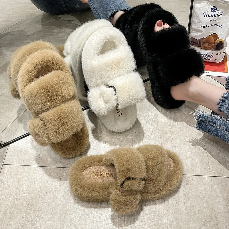 Faux Fur Home Slippers Fluffy Women Slides Comfort Furry Flat Sandals Female Cute Slippers Shoes Indoor Woman Slippers
Faux Fur Home Slippers Fluffy Women Slides Comfort Furry Flat Sandals Female Cute Slippers Shoes Indoor Woman Slippers