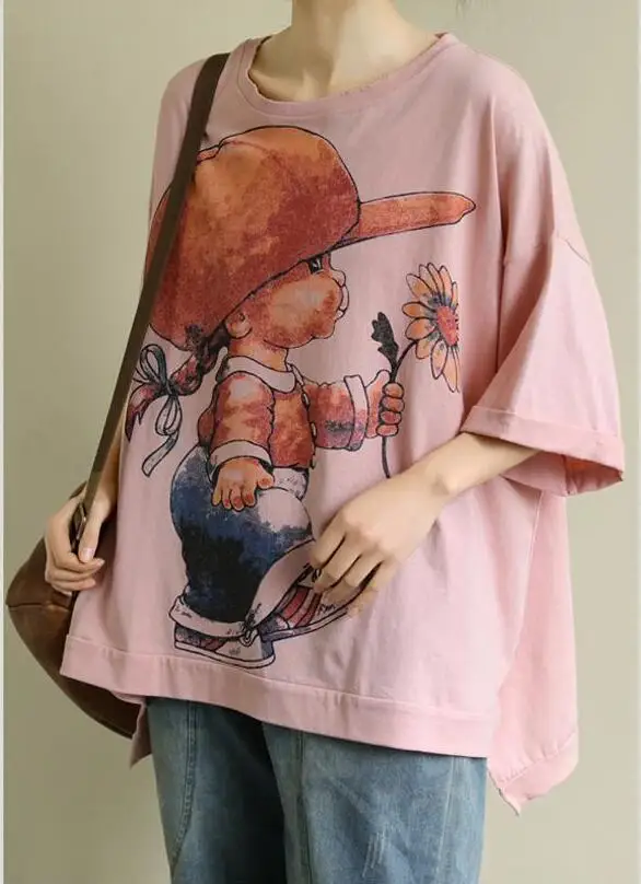 2021 Summer New Korea Fashion Women Short Sleeve Loose T-shirt Cartoon Print Casual O-neck Tee Shirt Femme Tops Big Size 
2021 Summer New Korea Fashion Women Short Sleeve Loose T-shirt Cartoon Print Casual O-neck Tee Shirt Femme Tops Big Size
