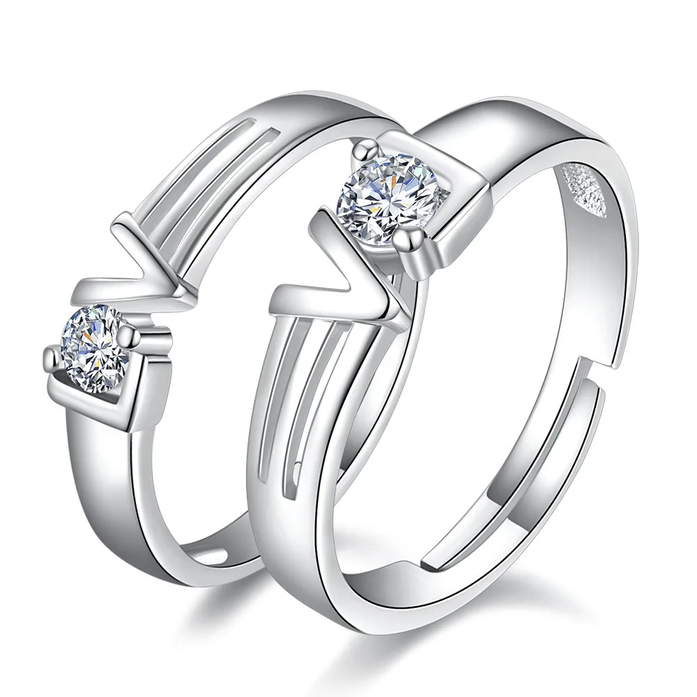 CHE89 silver romantic LOVE letter shiny crystal lovers`couple wedding rings jewelry women man finger ring open
CHE89 silver romantic LOVE letter shiny crystal lovers`couple wedding rings jewelry women man finger ring open