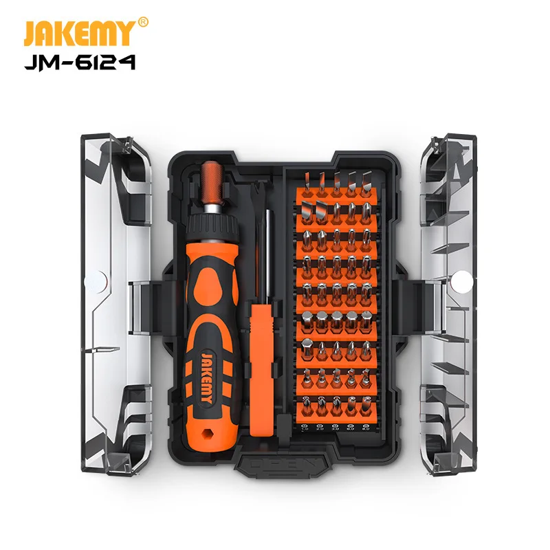 

JAKEMY NEW PRODUCT JM-6124 Precision Mini Screwdriver Set with Adjustable Labor-saving Ratchet Handle for Household DIY Repair