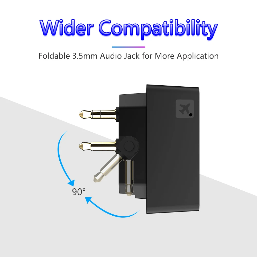 Bluetooth 5.0 Airplane Airline Flight Adapter Wireless Transmitter For Bose Bluetooth Headphone Earphone Headset TWS Earbud
Bluetooth 5.0 Airplane Airline Flight Adapter Wireless Transmitter For Bose Bluetooth Headphone Earphone Headset TWS Earbud