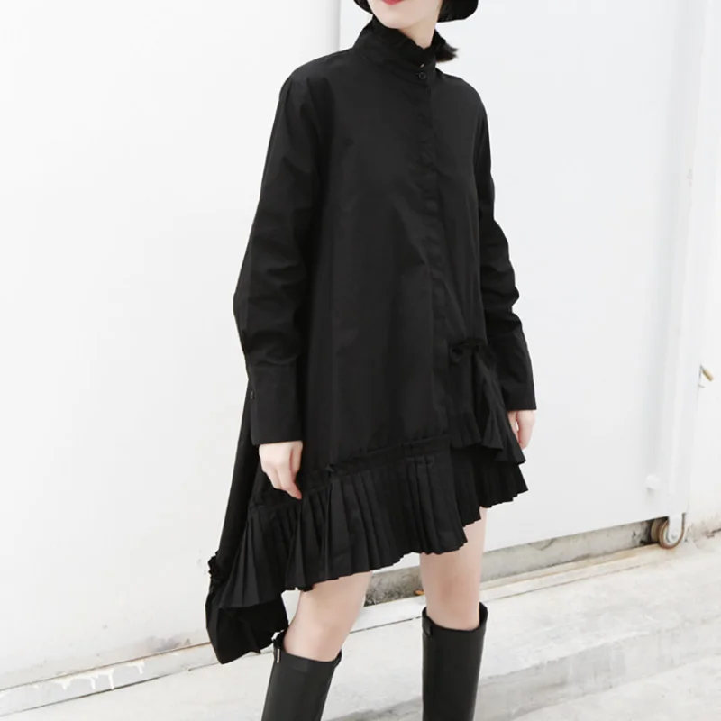 2021 New INS Shirt Women Long Sleeves Stand Collar Pleated Palace Vintage Oversize White Shirt Bodycon Dress
2021 New INS Shirt Women Long Sleeves Stand Collar Pleated Palace Vintage Oversize White Shirt Bodycon Dress