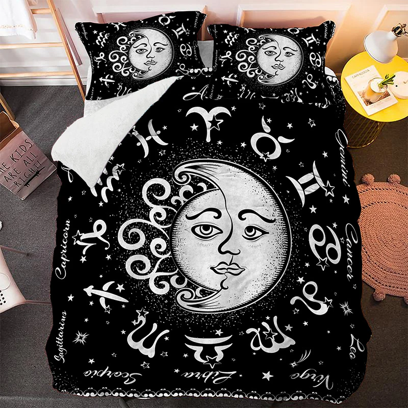 Fantasy Moon Sun Comforter Bedding Set 3D Print Luxury Queen King Single Duvet Cover Set Home Textile Decor Modern Black White
Fantasy Moon Sun Comforter Bedding Set 3D Print Luxury Queen King Single Duvet Cover Set Home Textile Decor Modern Black White