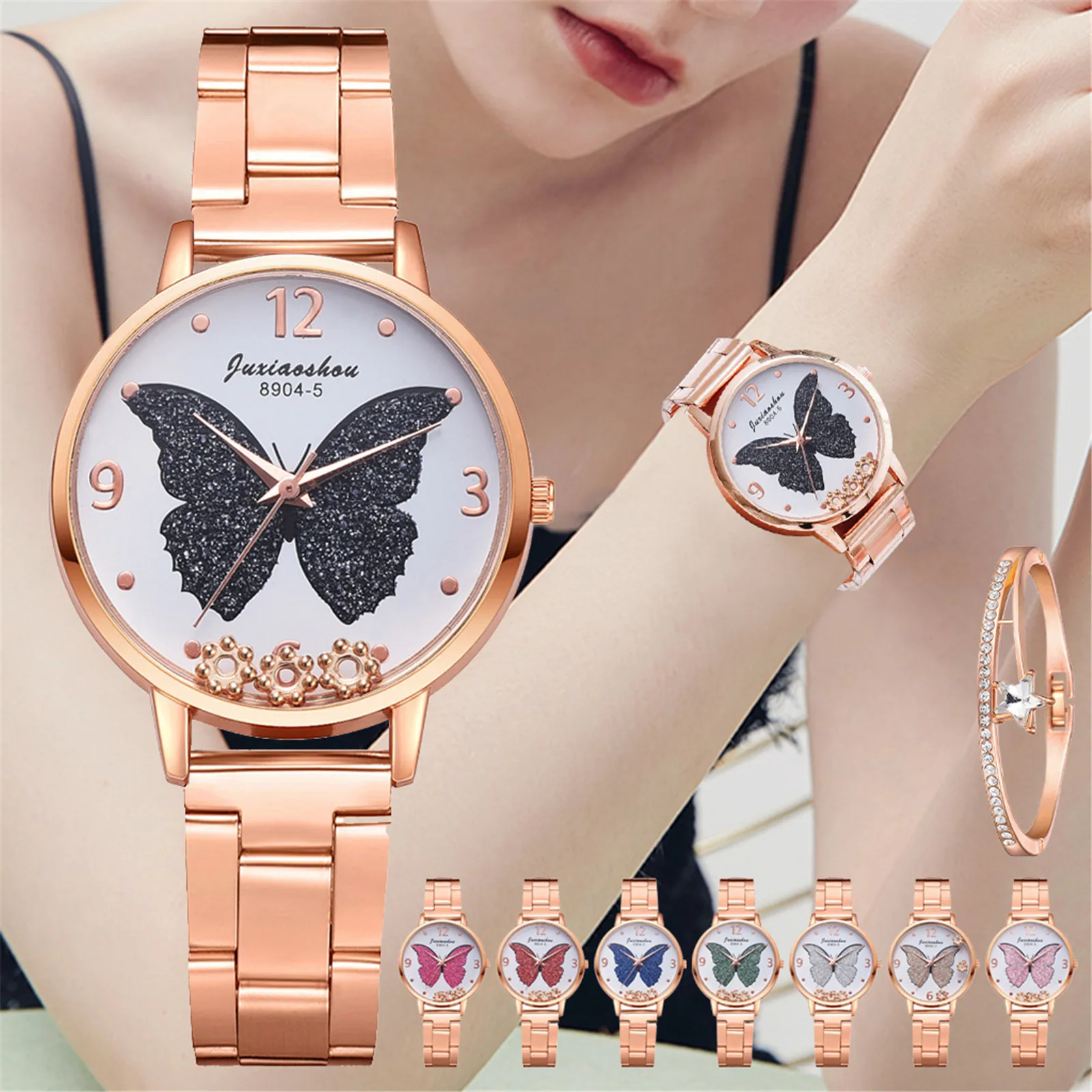 Women Watch Luxury Rose Gold Watches Ladies Casual watch With Bracelet Jewelry Luxury Leather Band Analog Quartz WristWatch 
Women Watch Luxury Rose Gold Watches Ladies Casual watch With Bracelet Jewelry Luxury Leather Band Analog Quartz WristWatch