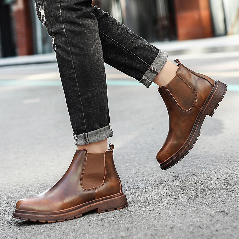 Oxford Men Shoes Male Designer Genuine Leather Men's Wing Tip Chelsea Ankle Boots Business Dress Short Boots
Oxford Men Shoes Male Designer Genuine Leather Men's Wing Tip Chelsea Ankle Boots Business Dress Short Boots