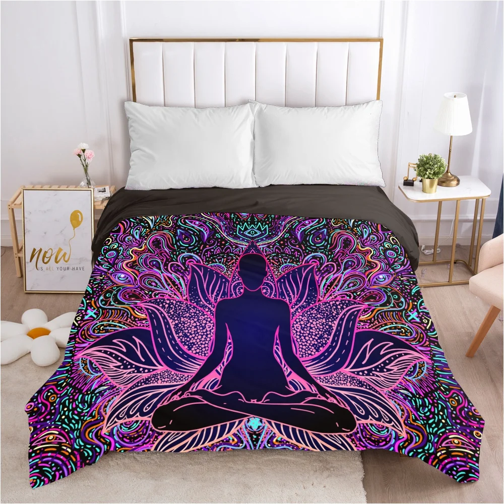 

Bohemian Duvet cover Quilt/Blanket/Comfortable Case Double King Bedding 140x200 240x220 200x200 for Home purple