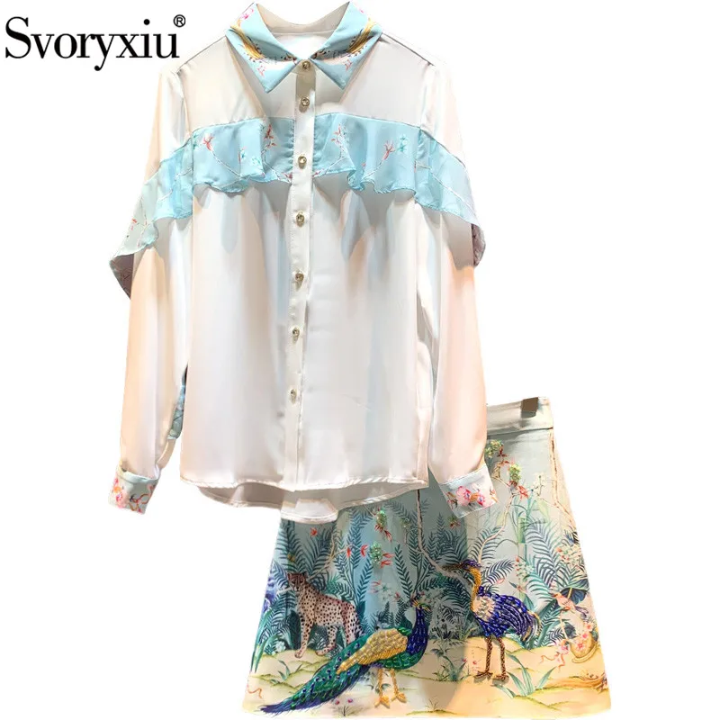 Svoryxiu Designer Fashion Autumn Skirt Suit Women's Elegant Long Sleeve Ruffles Blouse + Beaded Diamond Animal Print Skirt Set
Svoryxiu Designer Fashion Autumn Skirt Suit Women's Elegant Long Sleeve Ruffles Blouse + Beaded Diamond Animal Print Skirt Set