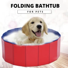 idYllife PVC Pet Bathtub Folding Basin for Dogs Cats Puppy Kitten Shower Swimming Pool House Bed Strong Bathing Washing Teddy