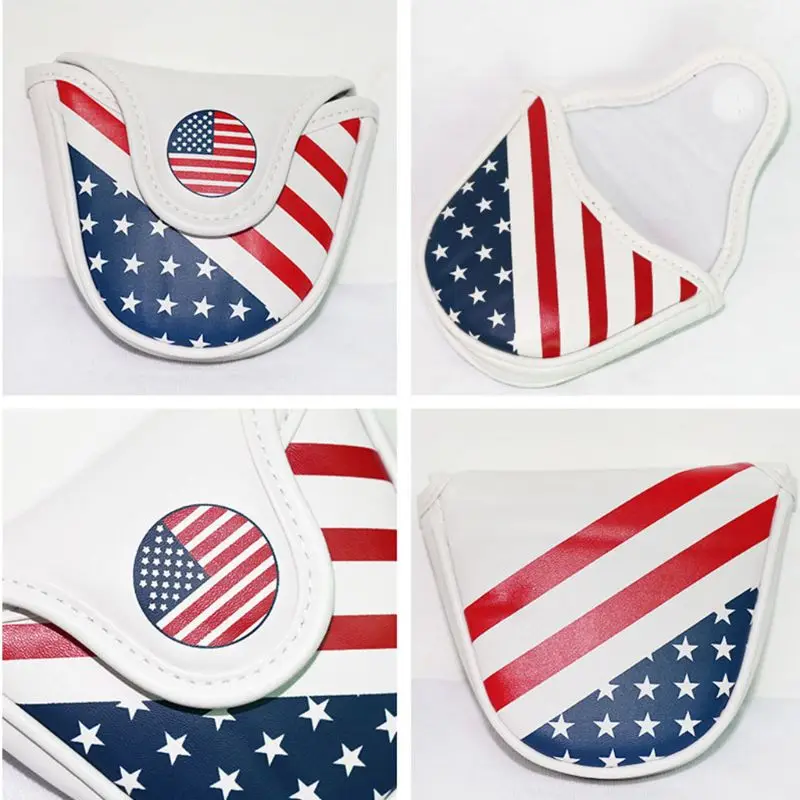 Portable USA Flag Pattern Golf Club Headcovers PU Waterproof Fairway Hybrid Putter Cover Vintage Simple Design Sports 
Portable USA Flag Pattern Golf Club Headcovers PU Waterproof Fairway Hybrid Putter Cover Vintage Simple Design Sports