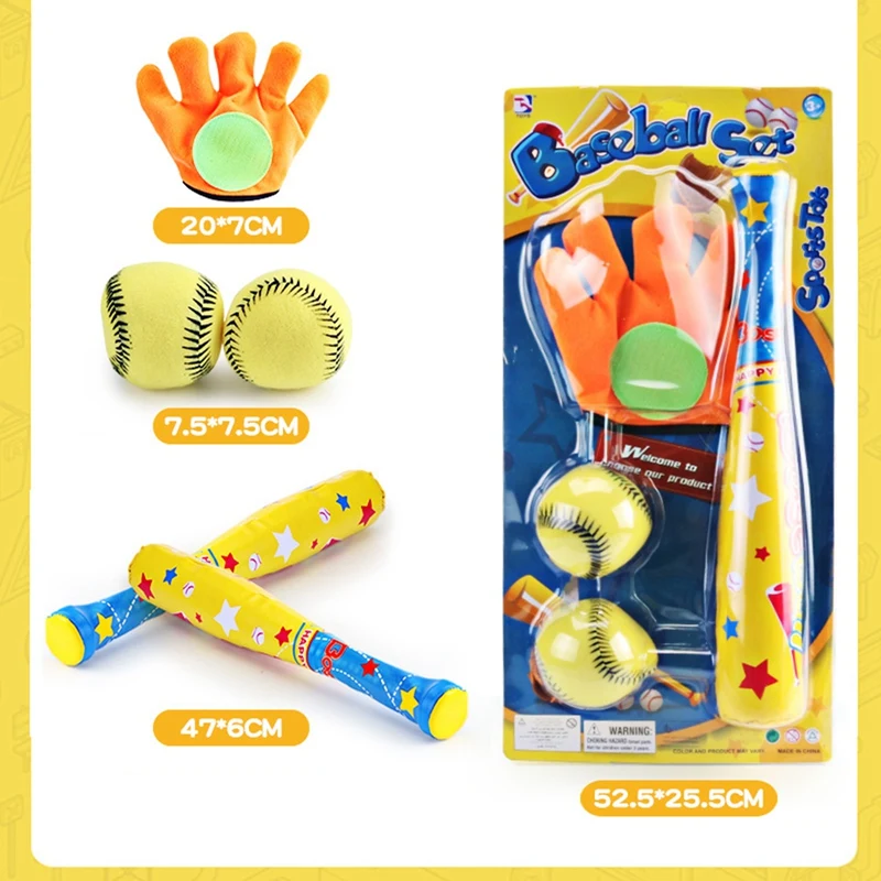 EVA Foam Toy Baseball Set 4Pcs Baseball Toy Set 1Pc Baseball Glove 2Pcs Soft Ball 1Pc Baseball Bat Outdoor Sport
EVA Foam Toy Baseball Set 4Pcs Baseball Toy Set 1Pc Baseball Glove 2Pcs Soft Ball 1Pc Baseball Bat Outdoor Sport