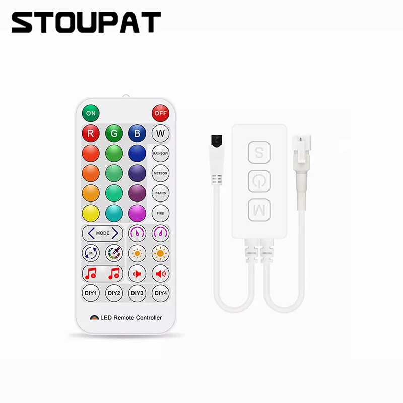 SP511E WS2812B Wifi Controller with 38 Keys Remote Controller WS2811 Pixel LED Strip Light APP Music Voice Control Tape Lights
SP511E WS2812B Wifi Controller with 38 Keys Remote Controller WS2811 Pixel LED Strip Light APP Music Voice Control Tape Lights