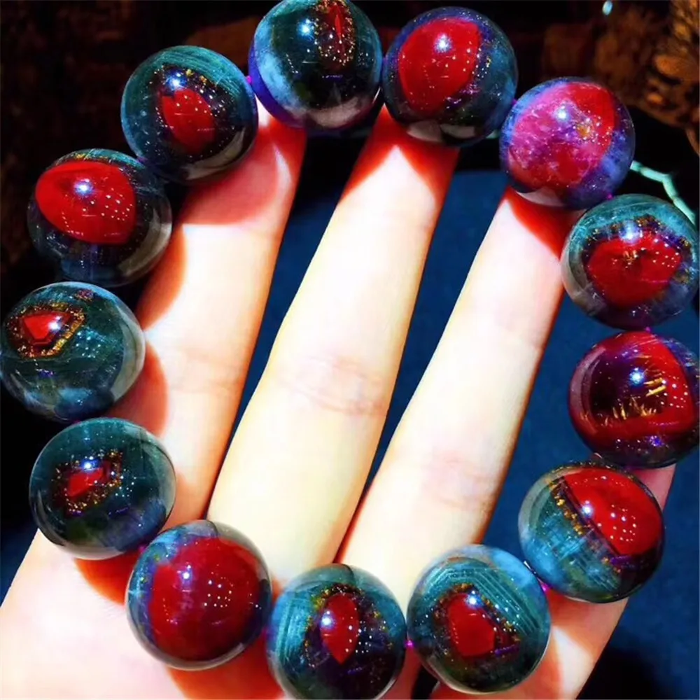 17mm Top Natural Auralite 23 Bracelet Jewelry For Women Men Crystal Red Round Beads Canada Energy Stone Stretch Strands AAAAA 
17mm Top Natural Auralite 23 Bracelet Jewelry For Women Men Crystal Red Round Beads Canada Energy Stone Stretch Strands AAAAA