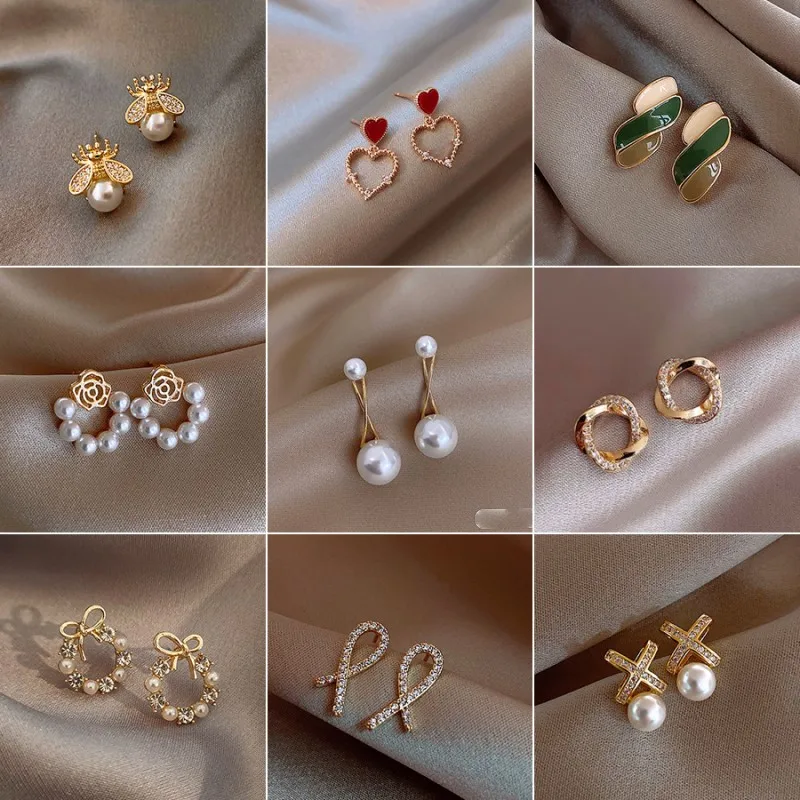 2021 Korean New Simple Geometry Earrings For Women Fashion Temperament Sweet Simulated Pearl Earrings Female Jewelry Wholesale
2021 Korean New Simple Geometry Earrings For Women Fashion Temperament Sweet Simulated Pearl Earrings Female Jewelry Wholesale