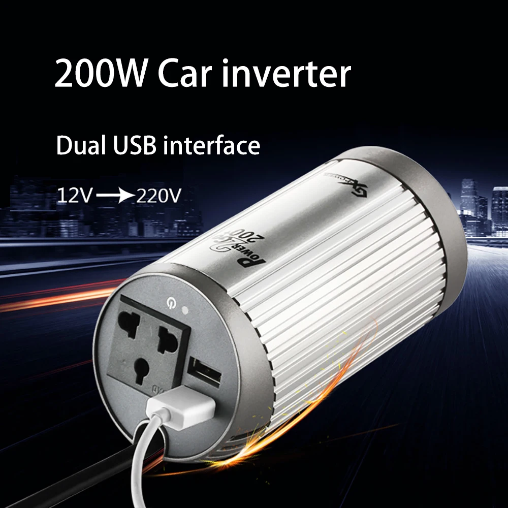 200W Car Inverter Lightweight 12V 220V DC to AC 2.1A Dual USB Interface Inverter Portable Car Charger Simple Fashion
200W Car Inverter Lightweight 12V 220V DC to AC 2.1A Dual USB Interface Inverter Portable Car Charger Simple Fashion