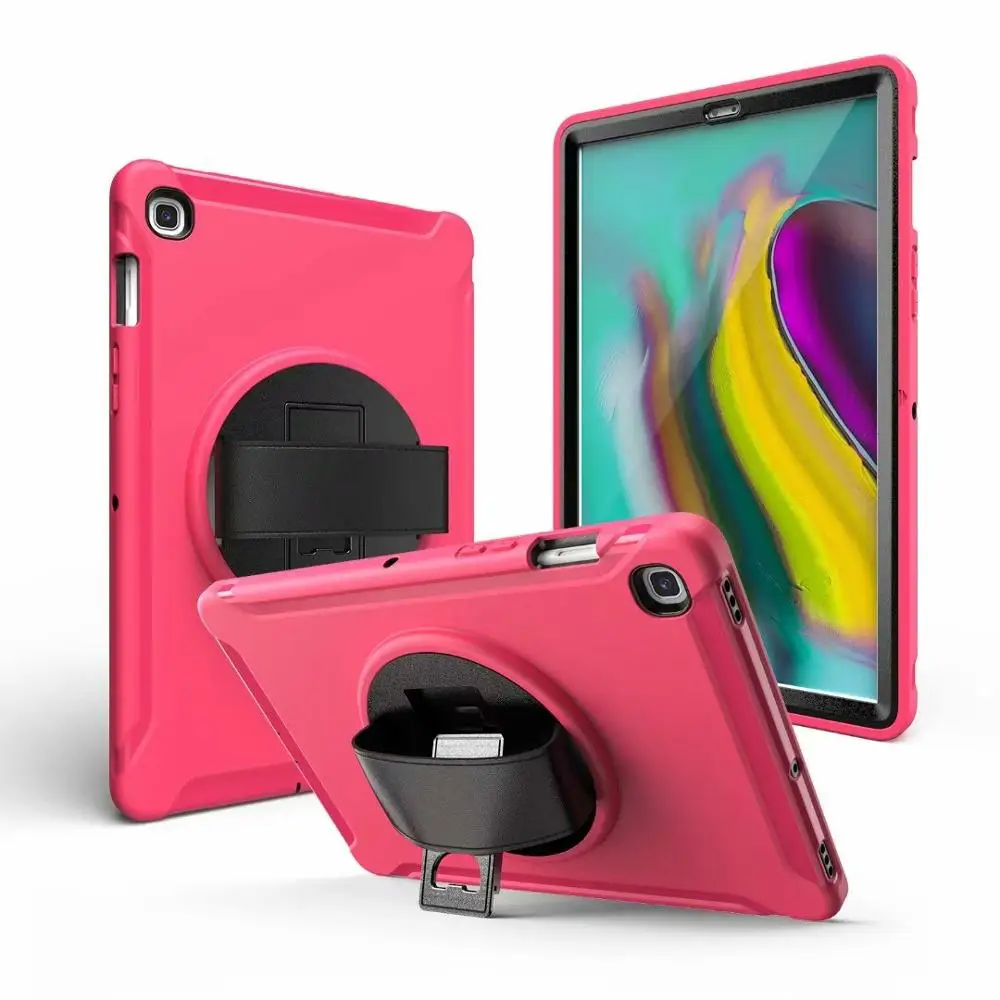 

360 Rotating Hybrid Shockproof Armor Silicone Case For Samsung Galaxy Tab S5e 10.5" SM-T720 SM-T725 Tablet Stand Cover Funda+pen