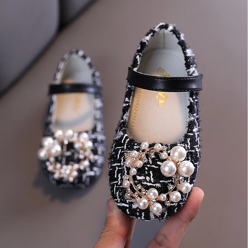 Girls Shoes Pearls Princess Shoes Costume Tweed Baby Kids Children Mary Janes Shoes Plaid Bead Toddlers Non-slip Spring Autumn
Girls Shoes Pearls Princess Shoes Costume Tweed Baby Kids Children Mary Janes Shoes Plaid Bead Toddlers Non-slip Spring Autumn