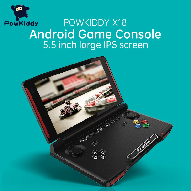 

Портативная игровая консоль Powkiddy X18 Android, 5,5 дюйма, IPS-экран HD, соединение Wi-Fi, аккумулятор 5000 мА · ч, процессор A53