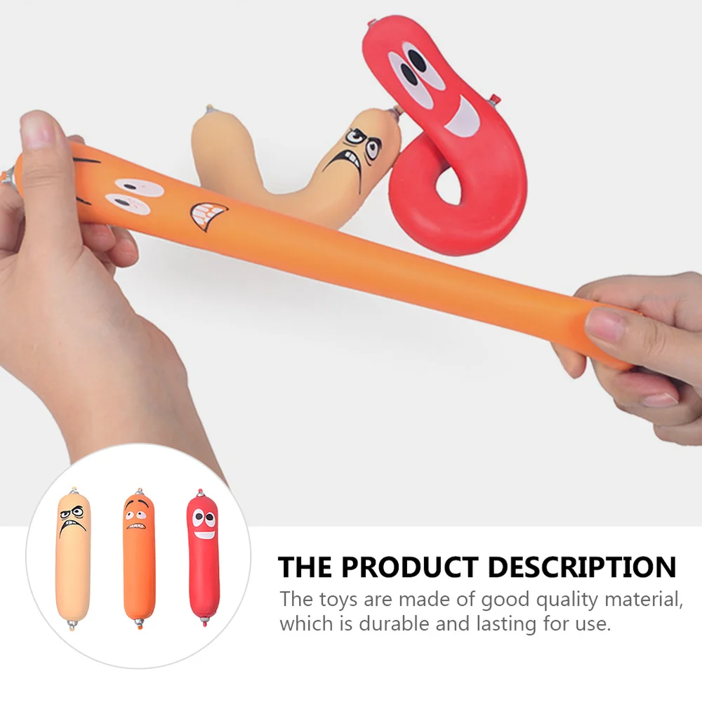 3pcs Simulation Sausage Vent Creative Adorable Decompression Plaything