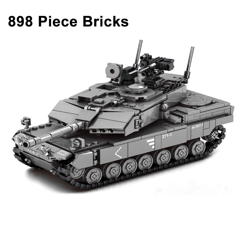 898Pcs Bricks Military Main Battle Tank Set Model Building Blocks Boy Birthday Gift Kids Educational Toy Hobbies For Children
898Pcs Bricks Military Main Battle Tank Set Model Building Blocks Boy Birthday Gift Kids Educational Toy Hobbies For Children