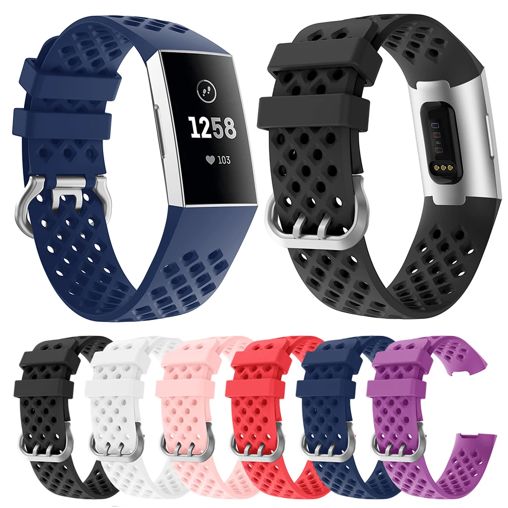 

Silicone Strap For Fitbit Charge 3 Watch Band Replacement Watchband For Fitbit Charge3 Watch Strap Rubber Sport Wristband