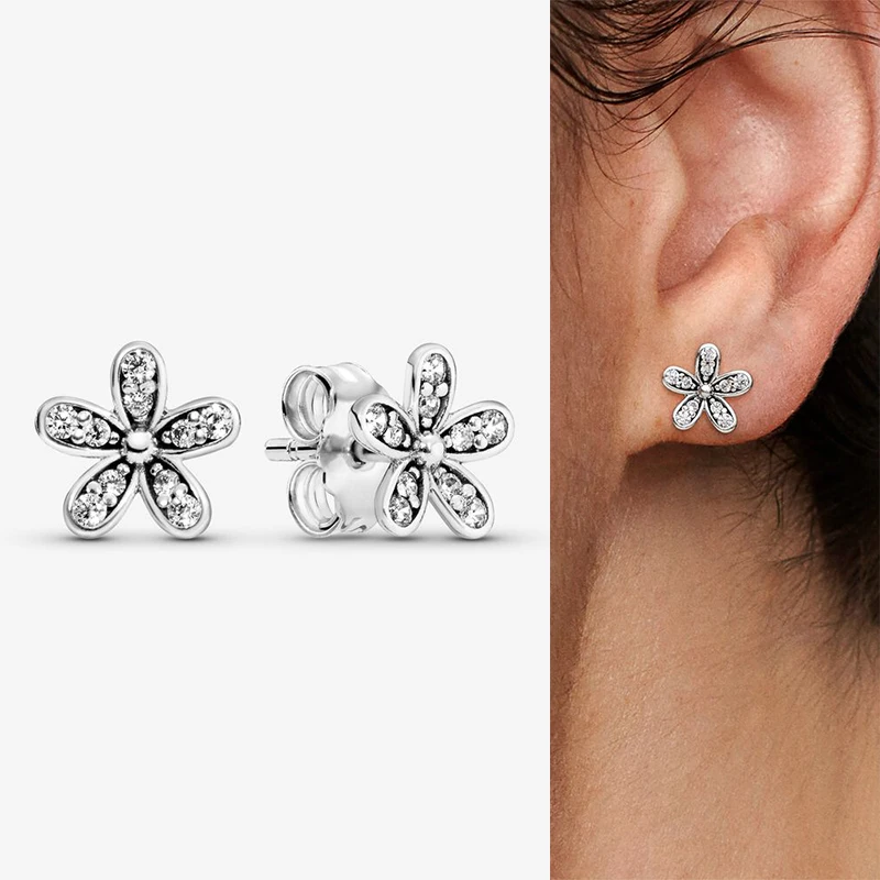 925 Sterling Silver Pan Earring Fresh And Lovely Shinning Daisy Earrings For Women Wedding Gift Fashion Jewelry
925 Sterling Silver Pan Earring Fresh And Lovely Shinning Daisy Earrings For Women Wedding Gift Fashion Jewelry