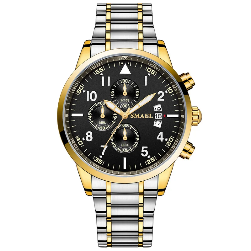 Men Quartz Watches SMAEL Brand Waterproof Double Movement Stainless Steel Strap Calendar Relogio Masculino Wristwatches For Men
Men Quartz Watches SMAEL Brand Waterproof Double Movement Stainless Steel Strap Calendar Relogio Masculino Wristwatches For Men