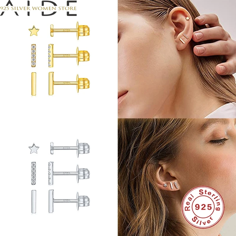 AIDE 2020 Trend Earrings Silver 925 Jewelry Stud Earrings 3Pcs Star Diamond Cartilage Piercing Natural Style Ear Cuff #1.3
AIDE 2020 Trend Earrings Silver 925 Jewelry Stud Earrings 3Pcs Star Diamond Cartilage Piercing Natural Style Ear Cuff #1.3
