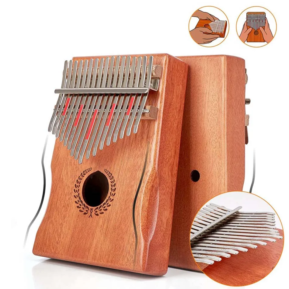 17 Keys Kalimba Full Board Mahogany Likembe Wooden Mbira Thumb Finger Piano Musical Instrumentos With Accessories بيانو محمول
17 Keys Kalimba Full Board Mahogany Likembe Wooden Mbira Thumb Finger Piano Musical Instrumentos With Accessories بيانو محمول