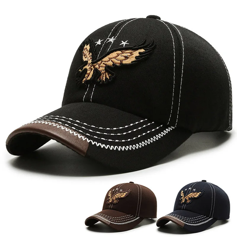 Cotton Fashion Baseball Cap Eagle Pattern Embroidered Men Women Sunscreen Hat Flat Bill Hip Hop Tide Snapback Hats 2021
Cotton Fashion Baseball Cap Eagle Pattern Embroidered Men Women Sunscreen Hat Flat Bill Hip Hop Tide Snapback Hats 2021