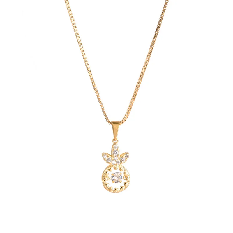 Fashionable pineapple necklace smart pendant short clavicle chain female wild jewelry hot sale
Fashionable pineapple necklace smart pendant short clavicle chain female wild jewelry hot sale