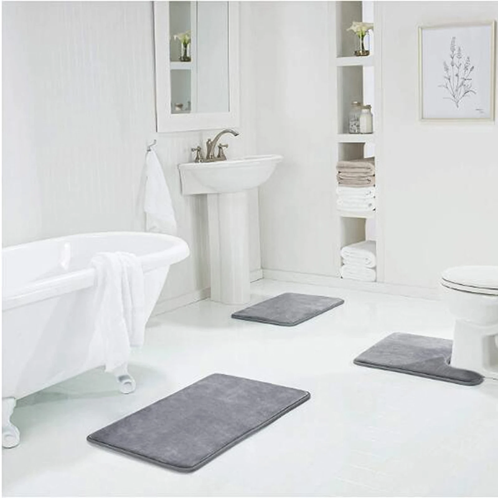 Bath Mat Bathroom Carpet Water Absorption Rug Shaggy Memory Foam Bathroom Mat Kitchen Floor Bathroom Rugs And Mat Set Shower Mat
Bath Mat Bathroom Carpet Water Absorption Rug Shaggy Memory Foam Bathroom Mat Kitchen Floor Bathroom Rugs And Mat Set Shower Mat