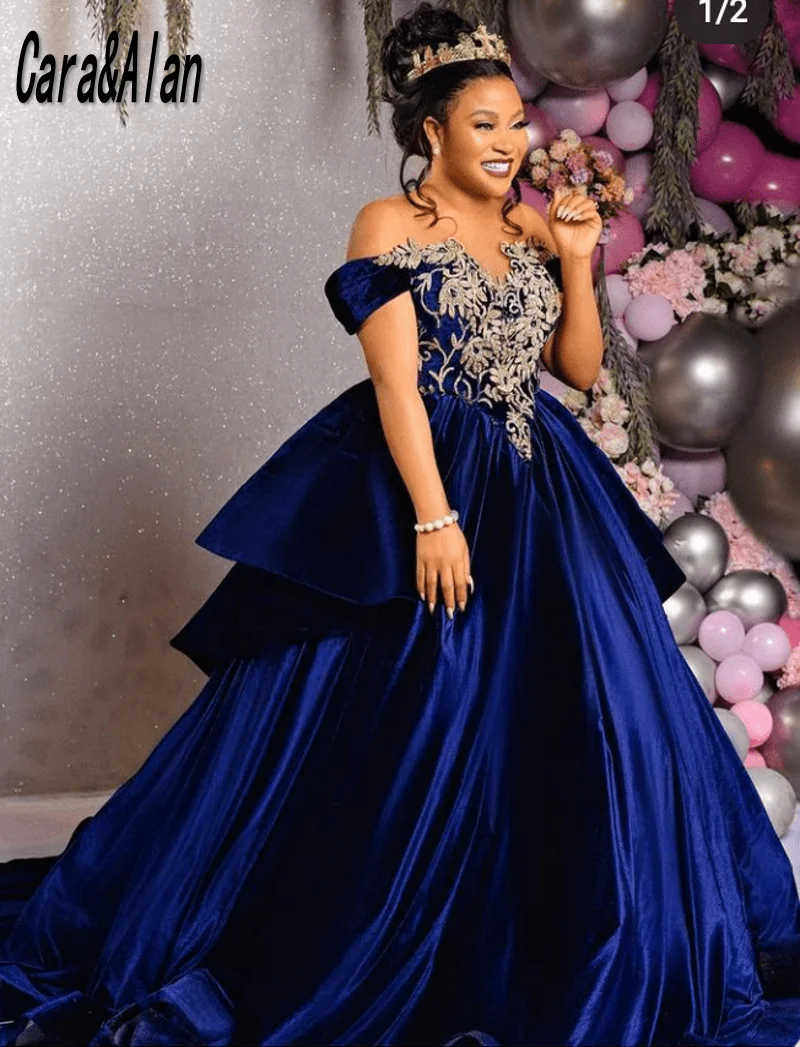 Официальное бальное платье Aso Ebi с открытыми плечами и коротким рукавом, бальное платье для выпускного вечера, бархатное платье с аппликацие...
Официальное бальное платье Aso Ebi с открытыми плечами и коротким рукавом, бальное платье для выпускного вечера, бархатное платье с аппликацие...