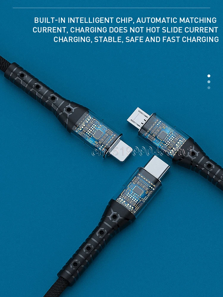 3 в 1 USB-кабель для передачи данных 6 А 66 Вт | Мобильные телефоны и аксессуары