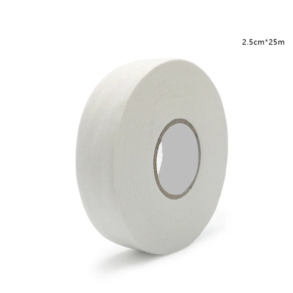 2 Pcs 25M Hockey Stick Tape Sticky Tape Anti-slip Sports Waterproof Tape Hockey Stick Wrapper for Practice Sports Use (White)