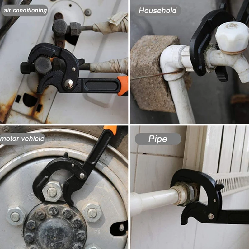 Adjustable Wrench Quick Multi-Function Self-Adjusting Spanner Power Grip Pipe Wrench 0.6 inch-1.2 inch/14mm-30mm
Adjustable Wrench Quick Multi-Function Self-Adjusting Spanner Power Grip Pipe Wrench 0.6 inch-1.2 inch/14mm-30mm