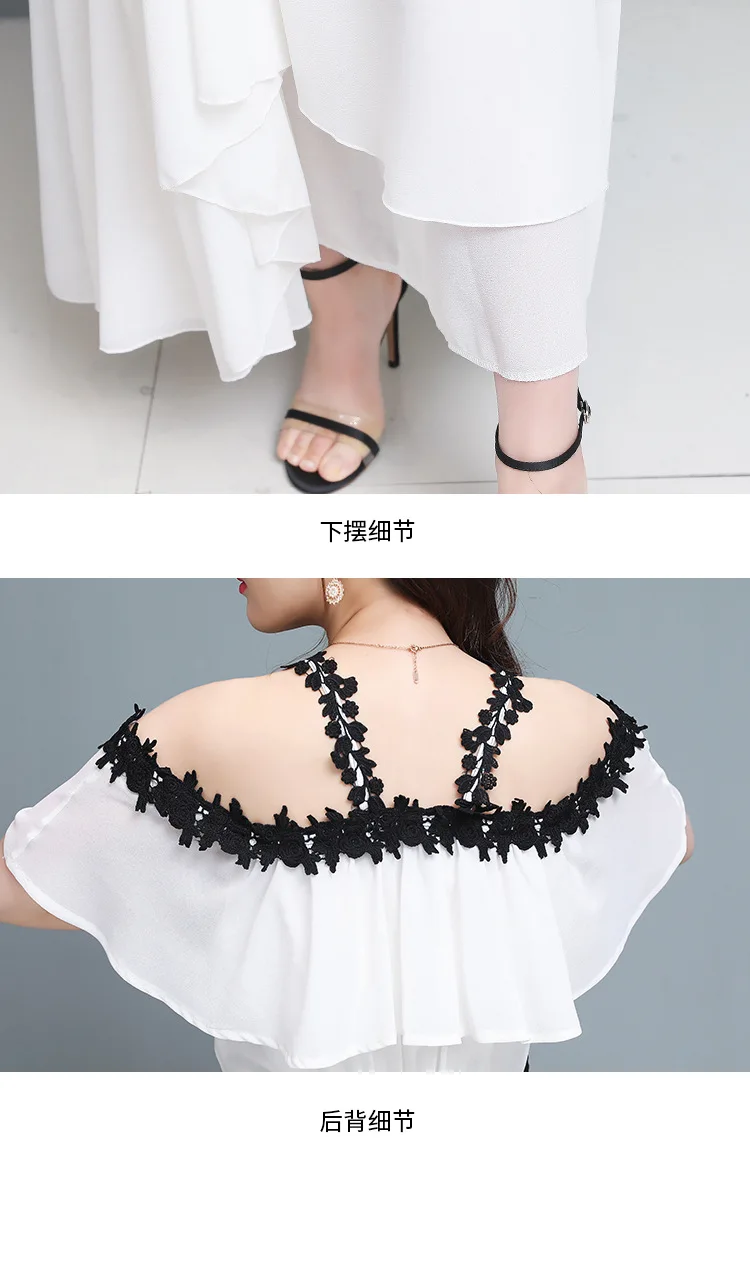 one-word shoulder off-the-shoulder chiffon dress is waisted and thin, and the lace one-word collar suspender is on the beach
one-word shoulder off-the-shoulder chiffon dress is waisted and thin, and the lace one-word collar suspender is on the beach